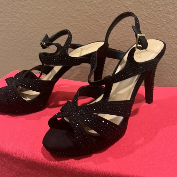 Ladies sandal strap high heel platform shoes - Picture 3 of 3